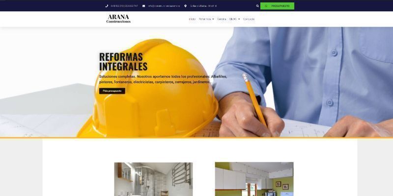 construccionesarana – diseño de pagina web de reformas integrales