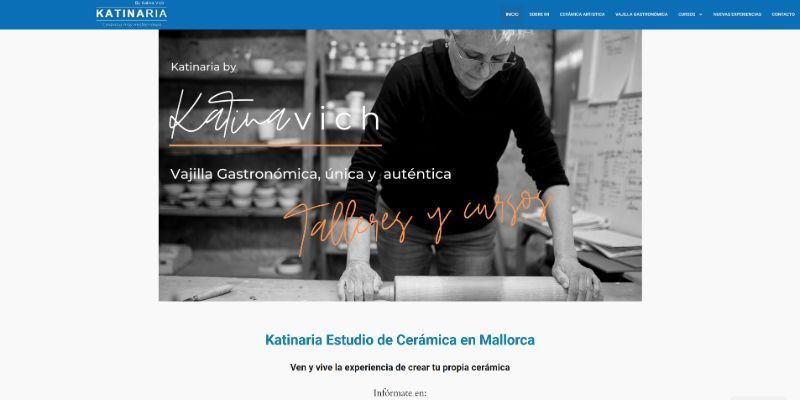 katinaria – diseño de pagina web de Taller y Cursos de Cerámica