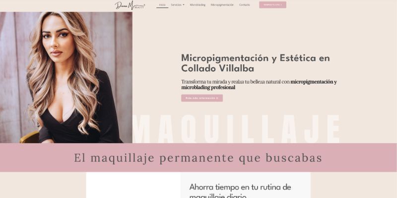Diana M Beauty – Diseño de página web