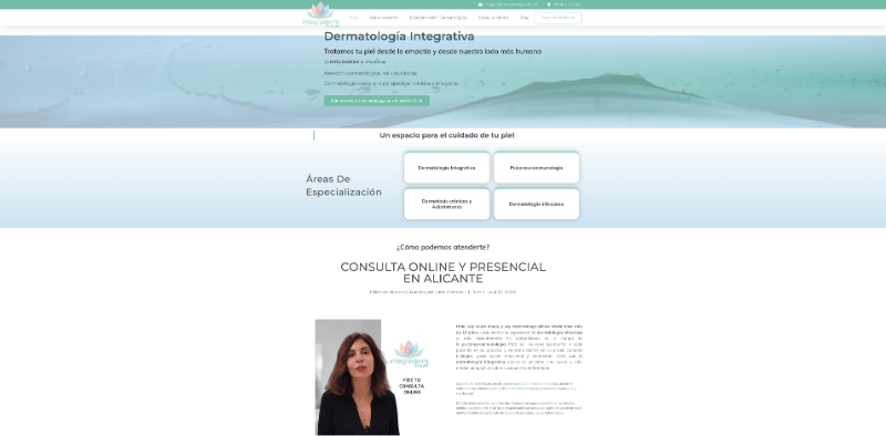 Diseño Web Dermatología Integrativa