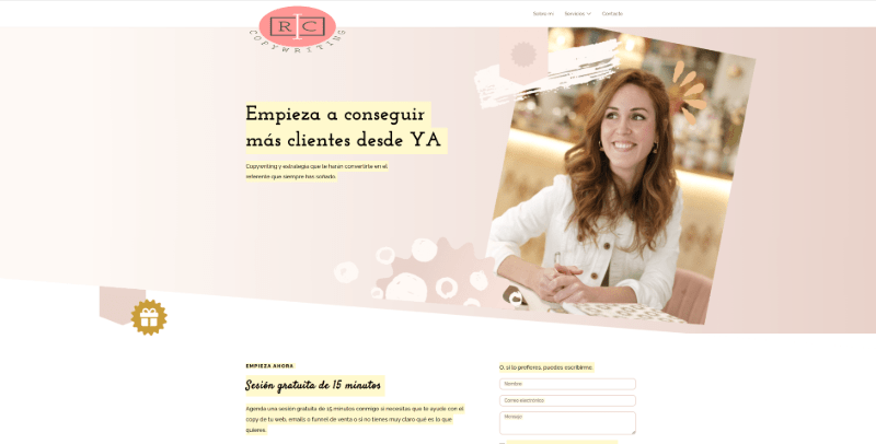 Raquel Caba – Diseño de Página Web de Copywriting y Estrategia
