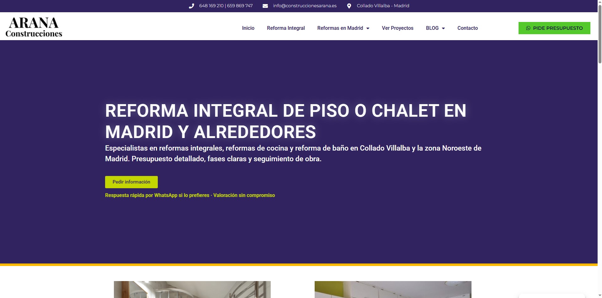 Construcciones arana