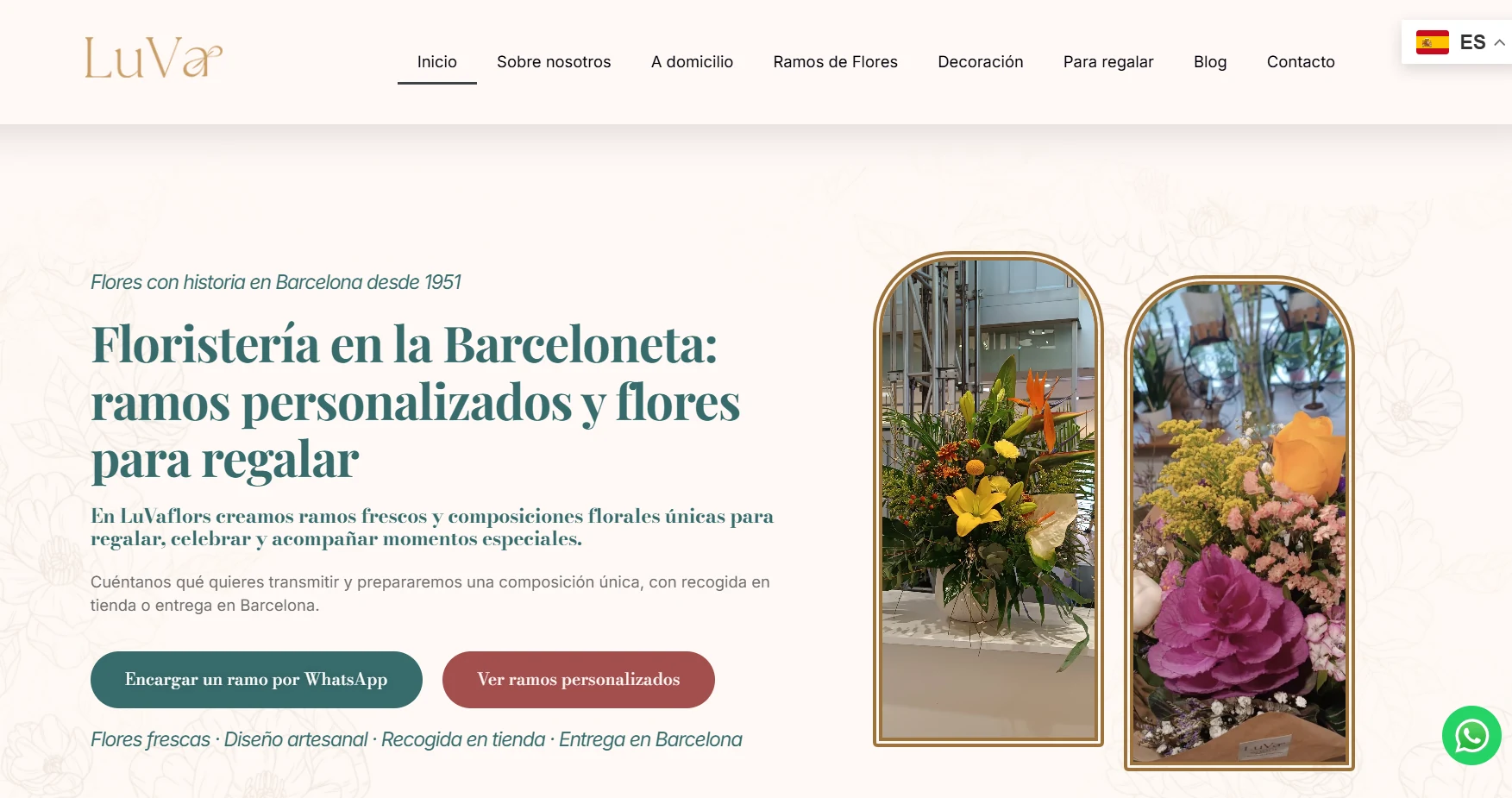 Proyecto web y SEO para Luvaflors
