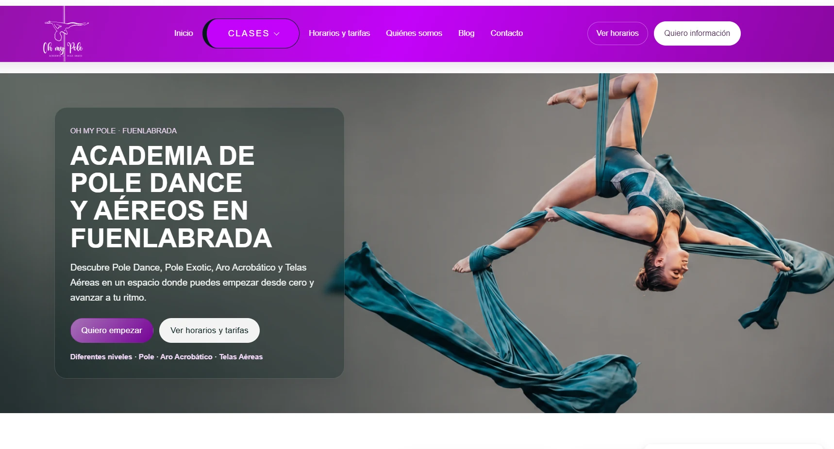 Proyecto web y SEO para Oh My Pole
